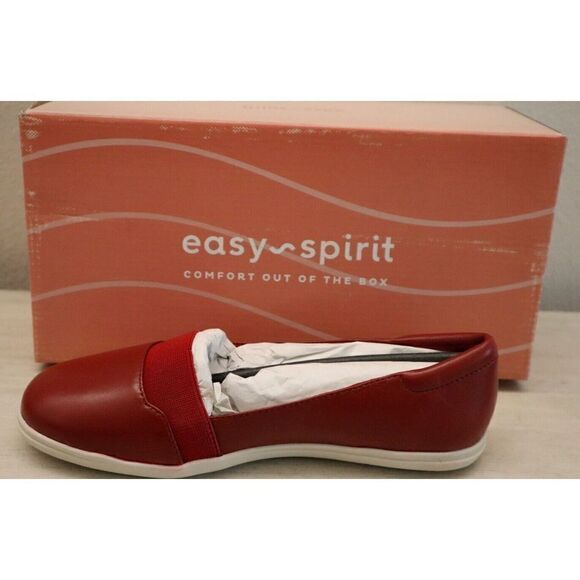 Easy Spirit 12941505 Women's Sz 5 Red SeBounce Suede Leather Flat Slip On Shoes - Picture 7 of 9